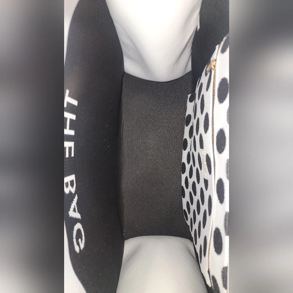 Kate Spade x Target Colorblock Black and White Knit Tote Bag EUC - Picture 6 of 8